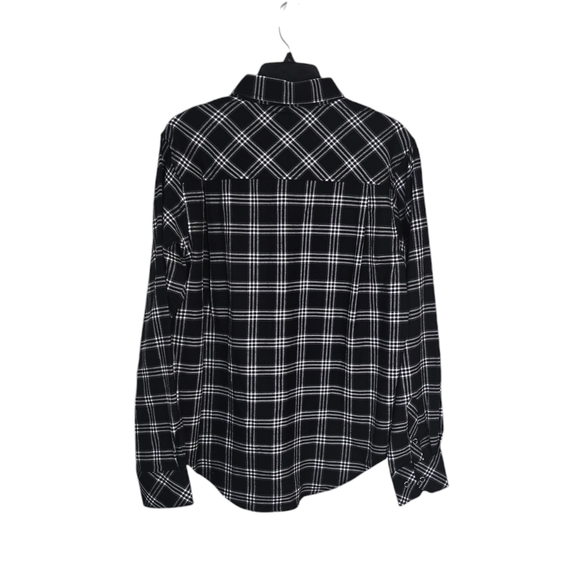 Tobacco Motorwear Flannel in Empire Men's Large Tall Plaid Black - Picture 2 of 10